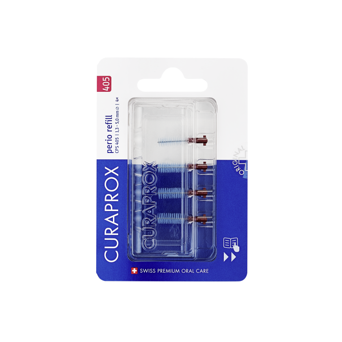 Curaprox CPS 405 perio refill 4x cherry pink main product photo