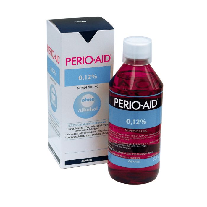 Perio-Aid Mundspülung von Dentaid mit 0,12% Chlorhexidin 500 ml main product photo
